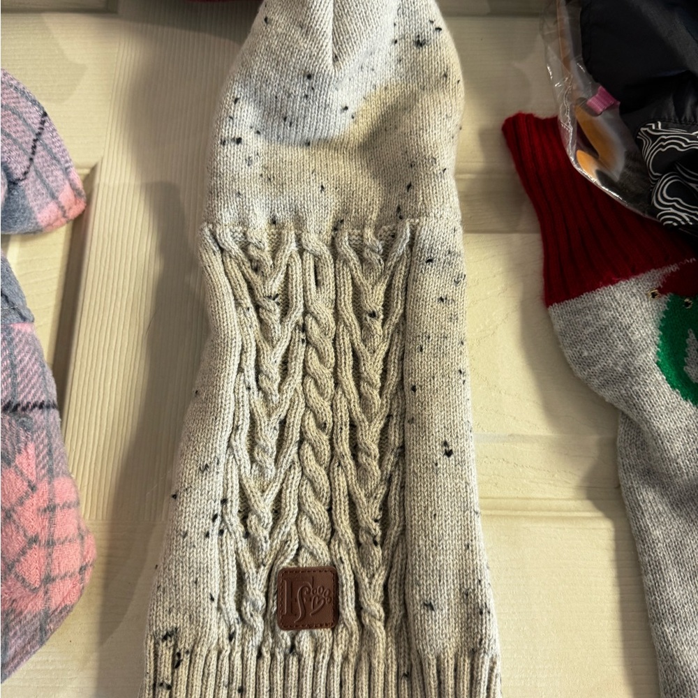 Cable Knit Speckled Sweater for dogs and cats - small